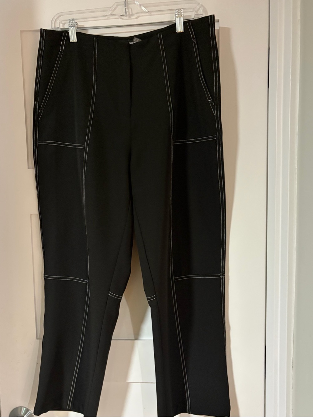 Karl Lagerfield casual Straight-Leg Pants with Contrast Stitching